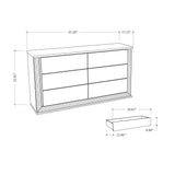 Moon - Smooth Dresser With LED - White