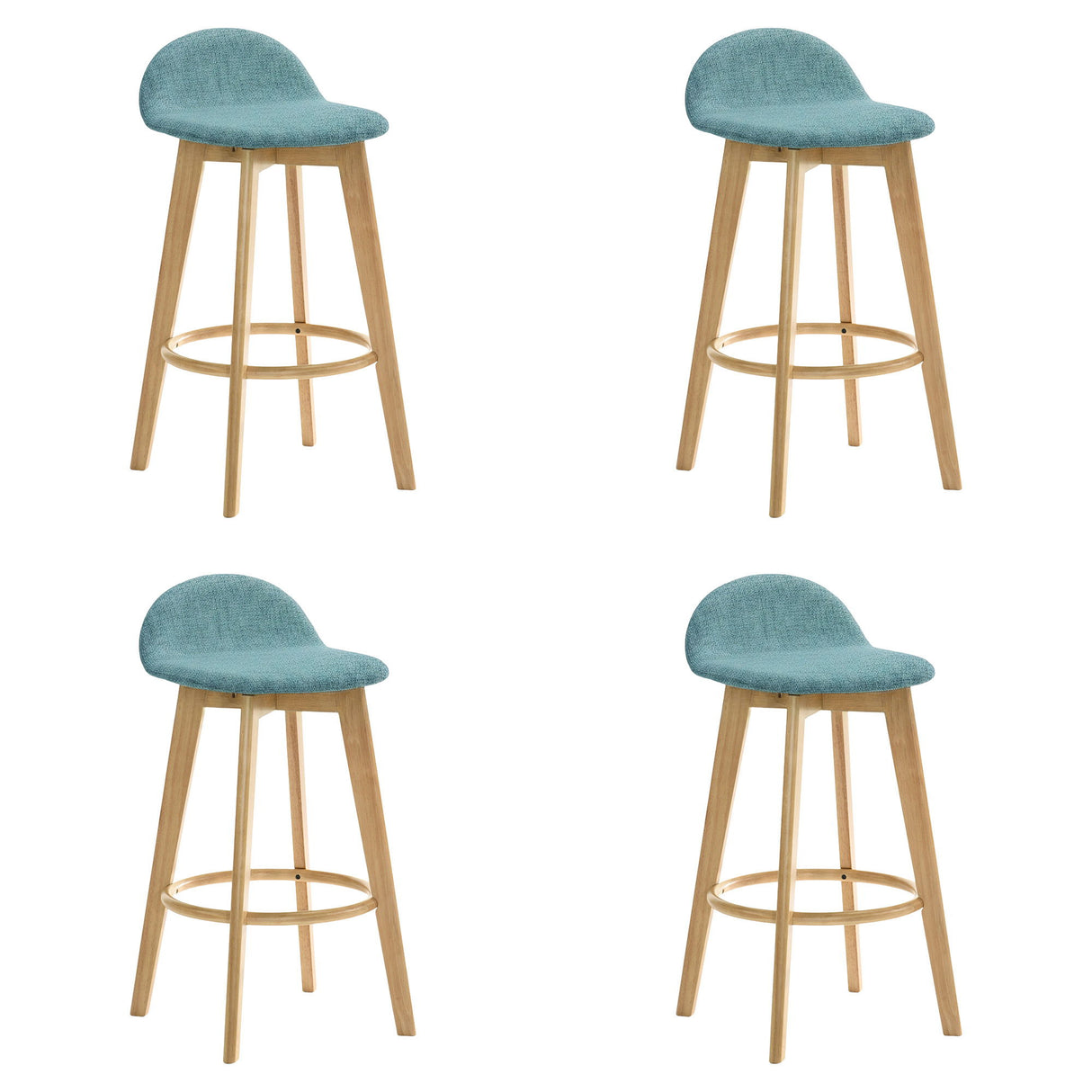 Vera - Upholstered Wood Counter Height Barstool