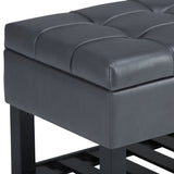 Saxon - Upholstered Transitional Storage Ottoman Bench