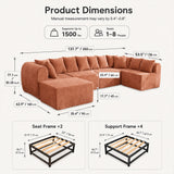 8 Seater U-Shaped Couch With Ottoman