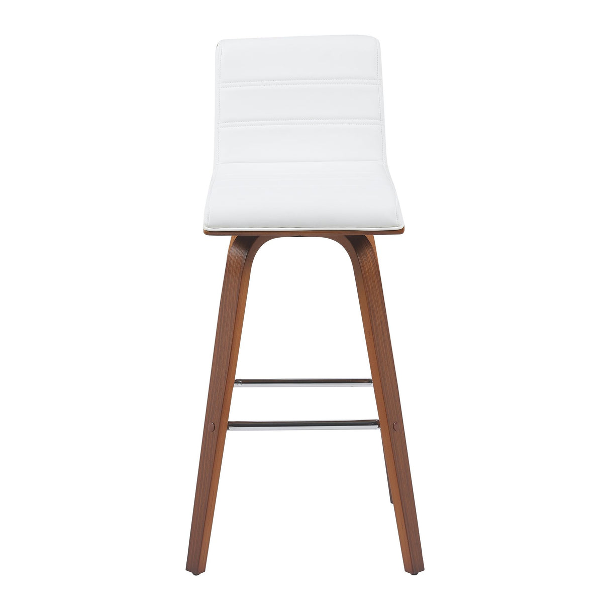Vienna - Modern Swivel Bar Height Stool - Walnut Finished Wood Frame