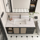 Bianco Carrara Venato Marble Vanity Top With Pre Drilled Faucet Hole And Undermount Sink