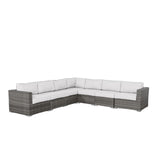 Luxurious Wicker Patio Sectional With Weather Resistant Sunbrella Cushions