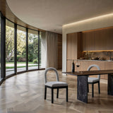 Conrad - Linen Dining Chair With Black Legs