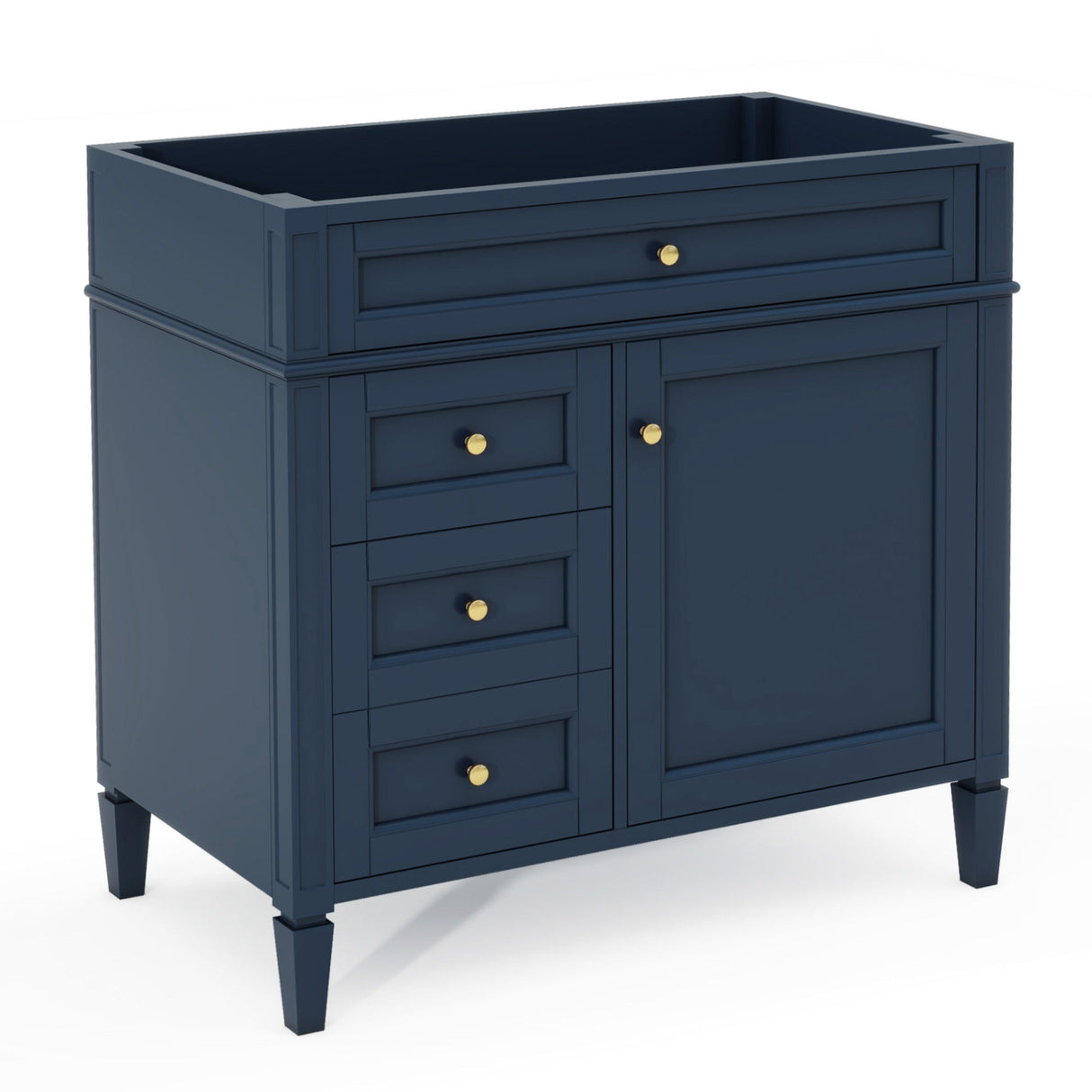 Bathroom Vanity With 2 Drawers And Tip-Out Drawer, Storage Cabinet