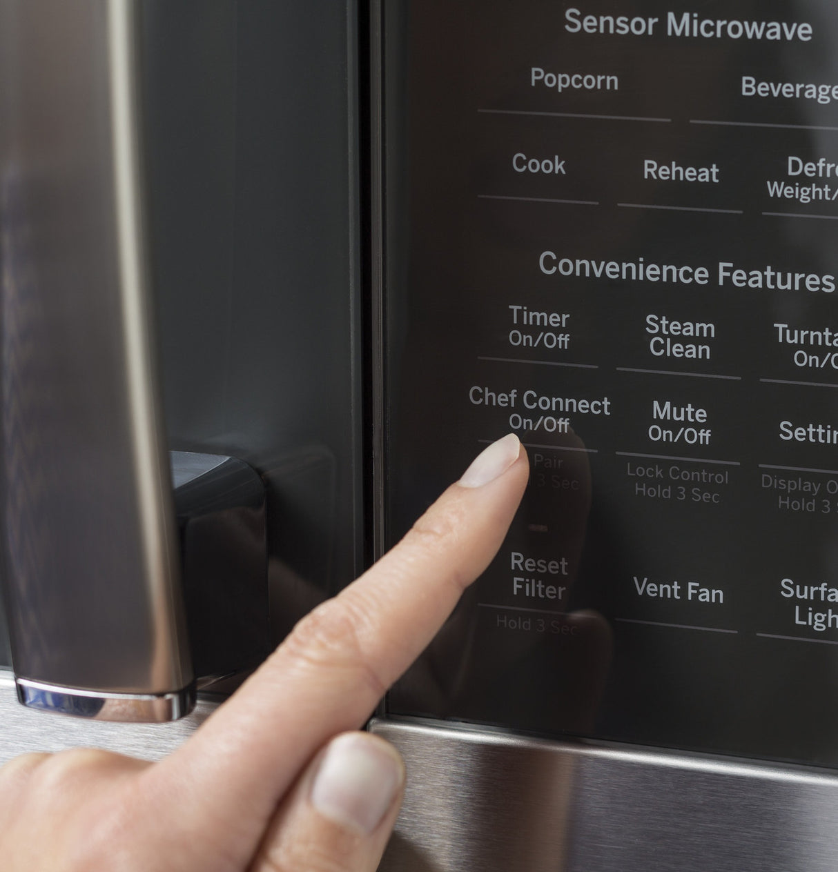 GE Profile PVM9215SKSS over-the-range microwave - interior