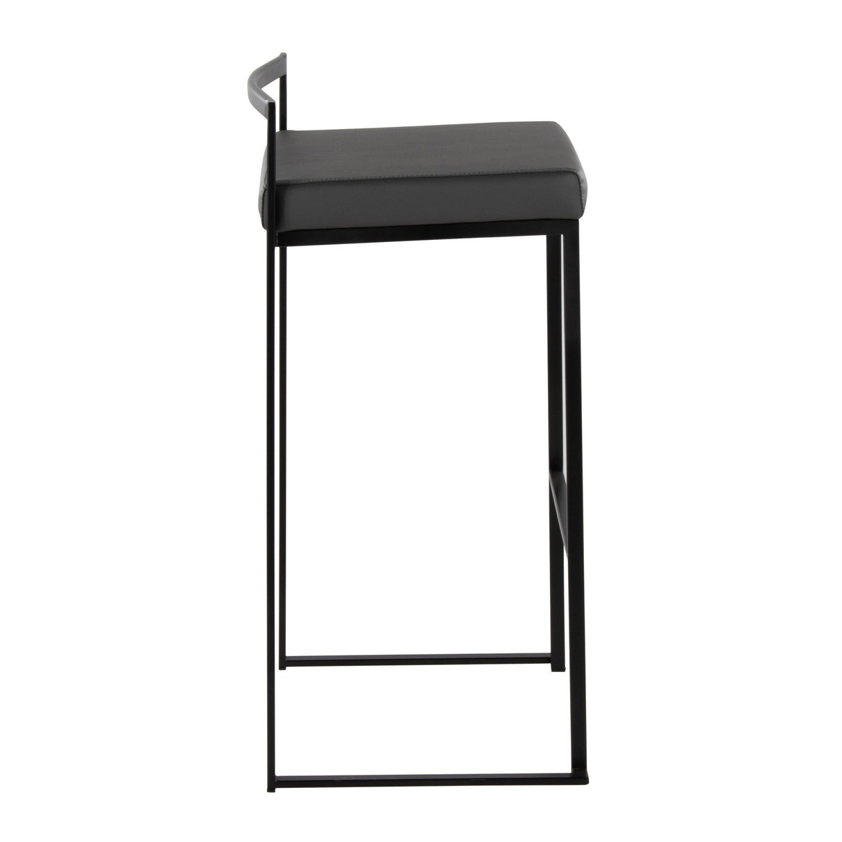 Fuji - Stackable Barstool - Black Metal