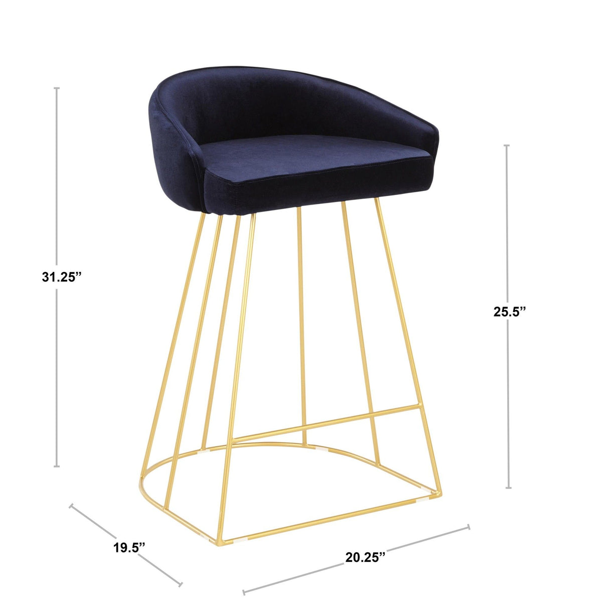 Canary - Counter Stool (Set of 2) - Silver Steel