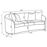 Rory - Sloped Arms Sofa With Pillows - Ivory