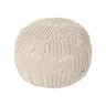 Bordeaux - Knitted Cotton Round Pouf