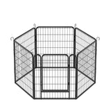 Heavy Duty Metal Playpen With Door, Dog Fence Pet Exercise Pen For Outdoor, Indoor