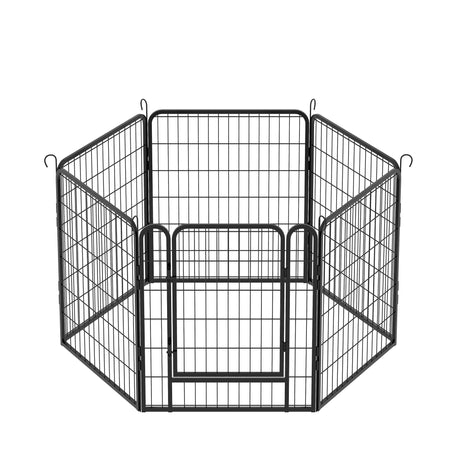 Heavy Duty Metal Playpen With Door, Dog Fence Pet Exercise Pen For Outdoor, Indoor
