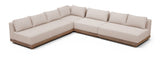 Solace - Olefin Performance Fabric 4 Piece Outdoor Patio Modular Sectional