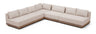Solace - Olefin Performance Fabric 4 Piece Outdoor Patio Modular Sectional