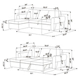 Kenna- Sleeper Sectional Sofa With Storage Ottoman