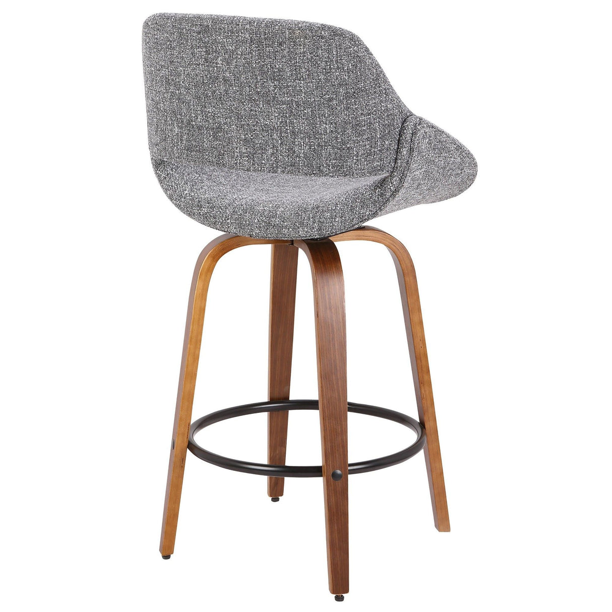 Fabrico - 26" Fixed-Height Counter Stool (Set of 2) - Walnut Frame