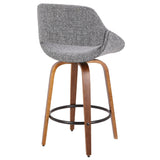 Fabrico - 26" Fixed-Height Counter Stool (Set of 2) - Walnut Frame