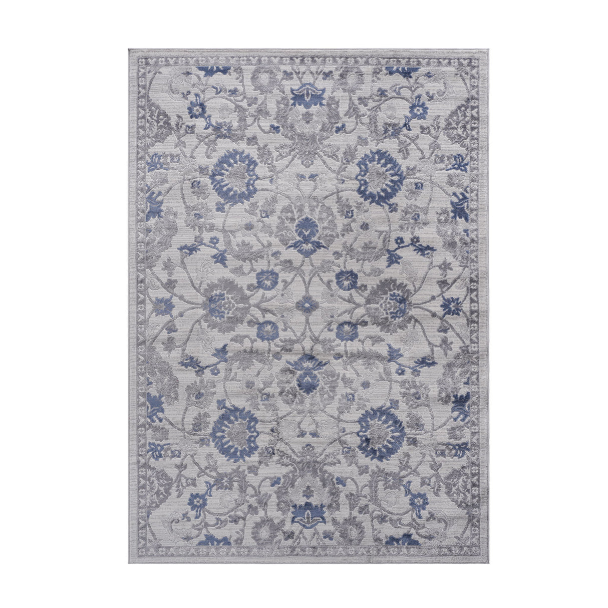 Marfi - 8' X 10' Oriental Area Rug - Blue / Silver