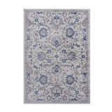 Marfi - 8' X 10' Oriental Area Rug - Blue / Silver