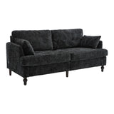 Chenille 2 Seater Sofa With LED Light, USB Charging Port, And Storage Bag