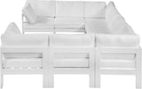 Nizuc - Outdoor Patio 8 Piece Modular Sectional With White Frame
