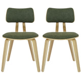 Jaguar - Curved Back Wood Dining Chair With Faux Leather Seat