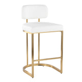 Demi - Fixed-Height Barstool (Set of 2) - Gold Metal Base