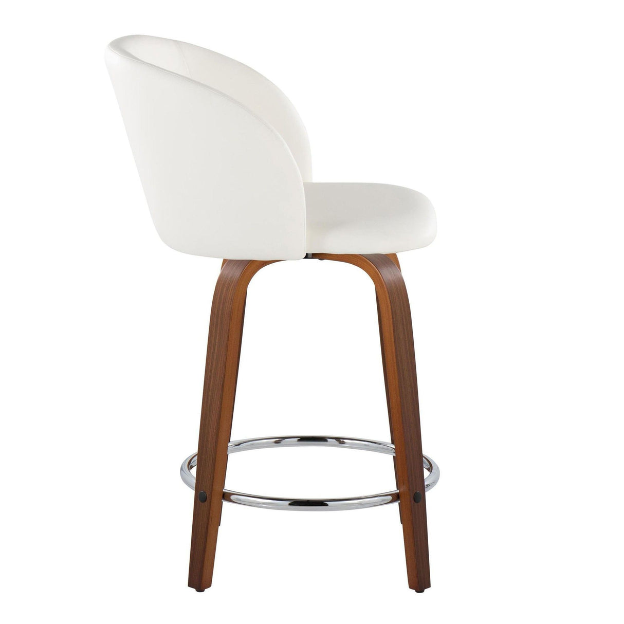 Fran - 34" Fixed-Height Counter Stool (Set of 2) - Walnut Wood