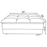 Azure - Upholstered Rectangular Ottoman - Blue