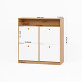 Modern Freestanding Shoe Storage Cabinet With 4 Flip Drawers
