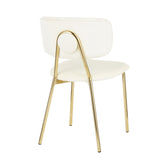 Bouton - Contemporary/Glam Chair (Set of 2) - Gold Metal Legs