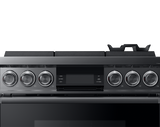 Dacor DOP36M96GLM/DA 36 inch professional gas range graphite stainless steel - cooktop burners detail