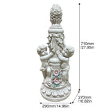 Children Garden Climbing Statues - Antique Gray White