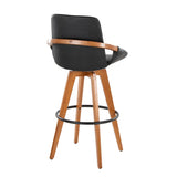 Cosmo - 29" Fixed-Height Barstool With Swivel - Walnut Bamboo