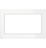 GE Profile JX7230DLWW 30 Inch Built-In Trim Kit White front view