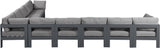 Nizuc - Outdoor Patio 10 Piece Modular Sectional With Gray Frame
