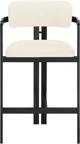 Aurum - Vegan Leather Upholstered Counter Stool With Graphite Black Base