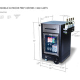 Mont Alpi Medium Prep Cart and Fridge - MAPCM