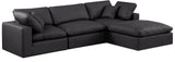 Comfy - 4 Piece Faux Leather Modular Sectional With Chaise