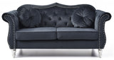 Stylish Flared Arm Loveseat