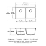 Granite Composite Double Bowl Undermount Kitchen Sink
