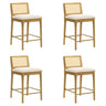 Tobias - Coastal Modern Wood Counter Height Kitchen Bar Stool