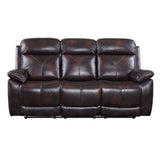 Perfiel - Motion Sofa - Two Tone Dark Brown Top Grain Leather