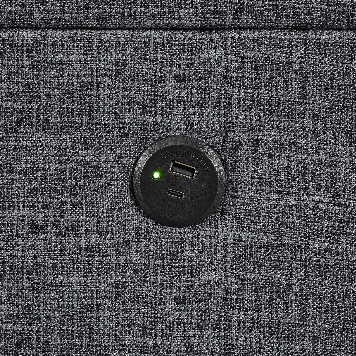 Camden - Power Sectional Sofa With Storage Ottoman And Built In Charging Ports - Gray