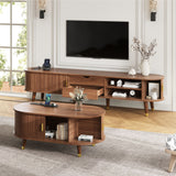 TV Stand & Coffee Table Set With Charging Station