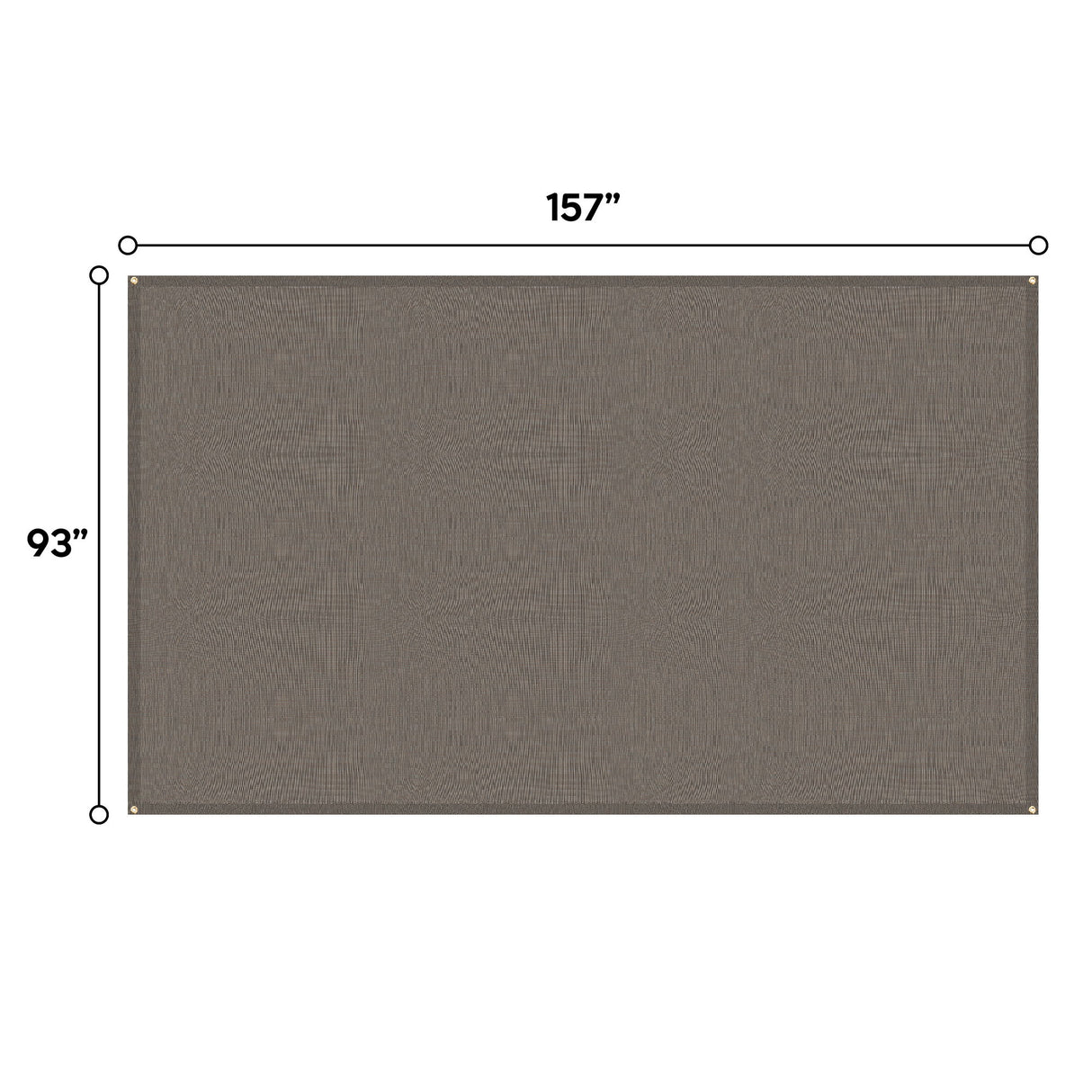 13' X 7.7' Outdoor Pergola Sun Shade Cover Cloth Patio Canopy Hdpe Permeable With Grommets - Brown