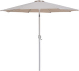 Fiji - Aluminum Patio Umbrella With Round Black And White Base