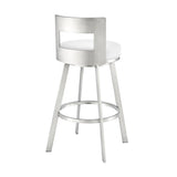Flynn - Swivel Bar Stool - Brushed Steel