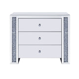 Noralie - 32" Console Cabinet - Mirrored & Faux Diamonds