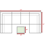 6 Person Wicker Seating Group With Premium Cushions - Gray Mix